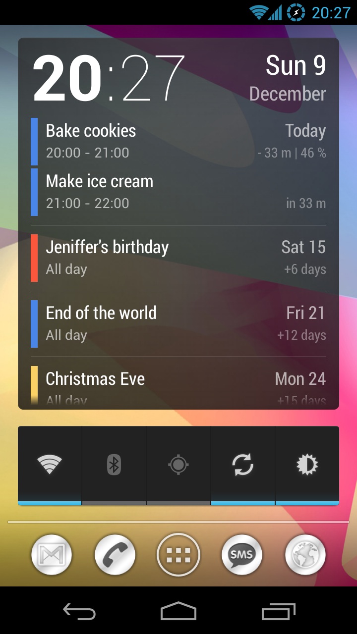google calendar desktop widget mac